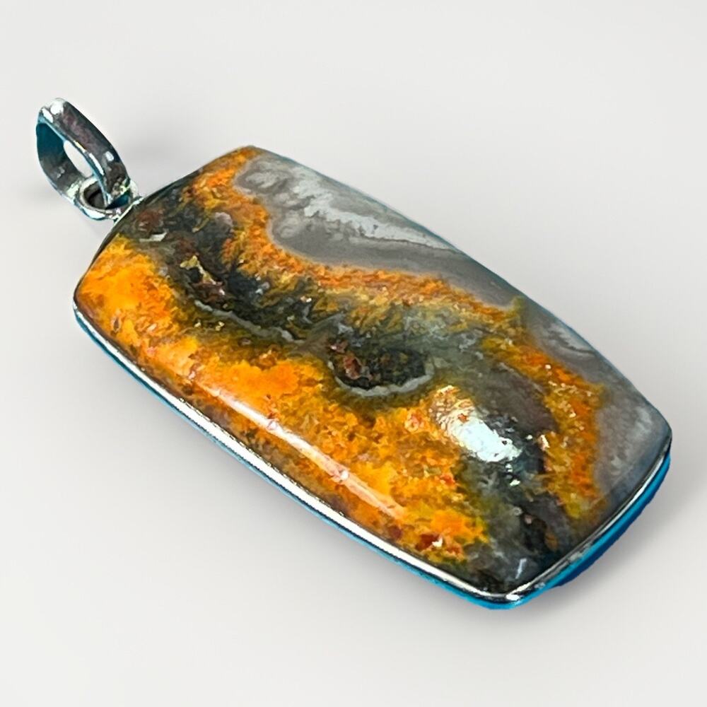 Sterling Silver Bumblebee Jasper Southwestern Pen… - image 2